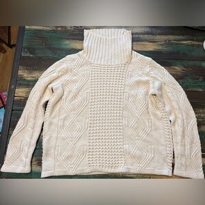 Weatherproof Vintage brand cable knit turtleneck sweate